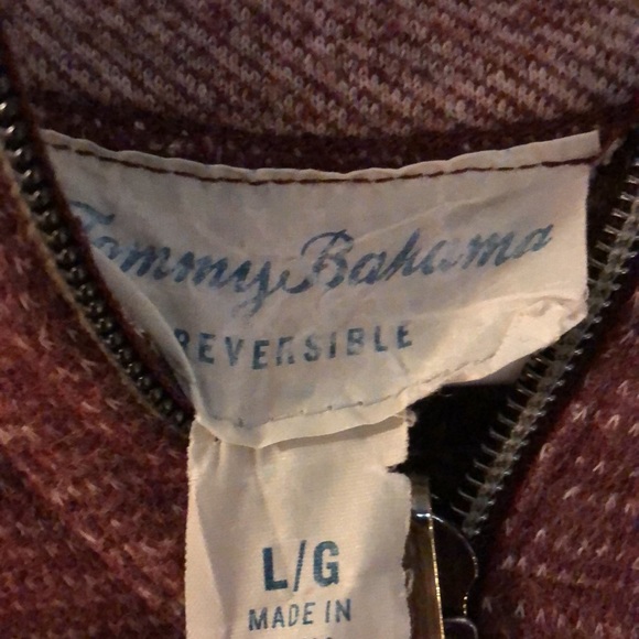 Tommy Bahama Red Heathered Zipper Pullover - 2 - Picture 3 of 8